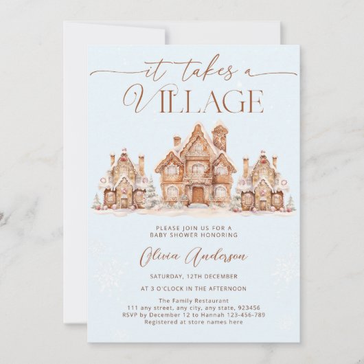 Activiteiten in de omgeving van Village Snowy Wint Kaart (Voorkant)