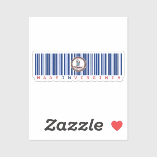 Activiteiten in de omgeving van Virginia Barcode F Sticker (Vel)