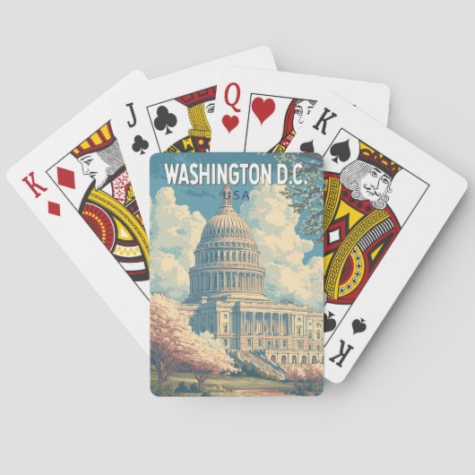 Activiteiten in de omgeving van Washington DC Capi Pokerkaarten (Achterkant)