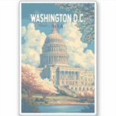 Activiteiten in de omgeving van Washington DC Capi Sticker (Voorkant)