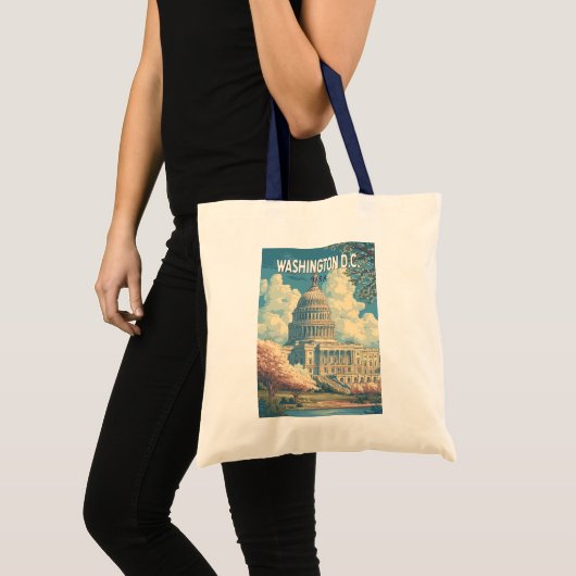 Activiteiten in de omgeving van Washington DC Capi Tote Bag (Voorkant (product))