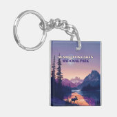 Activiteiten in de omgeving van Waterton Lakes Nat Sleutelhanger (Voorkant Links)