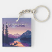 Activiteiten in de omgeving van Waterton Lakes Nat Sleutelhanger (Achterkant)