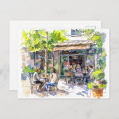 Activiteiten in de omgeving van waterverf Berlin K Briefkaart (Voorkant / Achterkant)