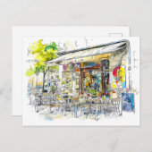 Activiteiten in de omgeving van waterverf Berlin P Briefkaart (Voorkant / Achterkant)