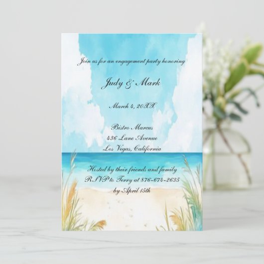 Activiteiten in de omgeving van waterverf Blue Oce Kaart (Staand voorkant)