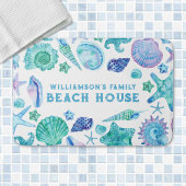 Activiteiten in de omgeving van waterverf Blue She Badmat