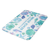 Activiteiten in de omgeving van waterverf Blue She Badmat (Gekanteld)