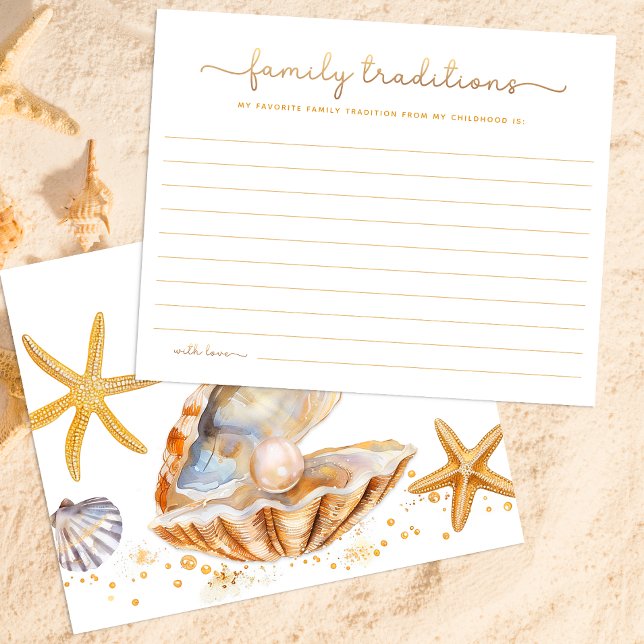 Activiteiten in de omgeving van waterverf Ocean Li (Family Traditions Baby Shower Activity Card)