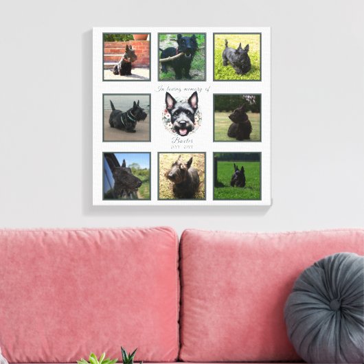 Activiteiten in de omgeving van waterverf Scottie  Canvas Afdruk (Insitu (Woonkamer))