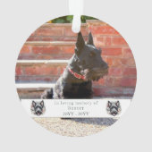 Activiteiten in de omgeving van waterverf Scottie Ornament (achterkant)