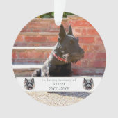 Activiteiten in de omgeving van waterverf Scottie Ornament (voorkant)