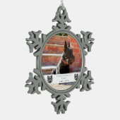 Activiteiten in de omgeving van waterverf Scottie  Tin Sneeuwvlok Ornament (Links)