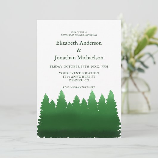 Activiteiten in de omgeving van waterverf Woodland Kaart (Staand voorkant)