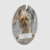 Activiteiten in de omgeving van waterverf Yorkie a Ornament (voorkant)