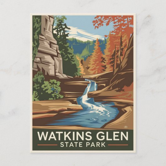 Activiteiten in de omgeving van Watkins Glen State Briefkaart (Voorkant)