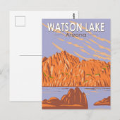 Activiteiten in de omgeving van Watson Lake Arizon Briefkaart (Voorkant / Achterkant)