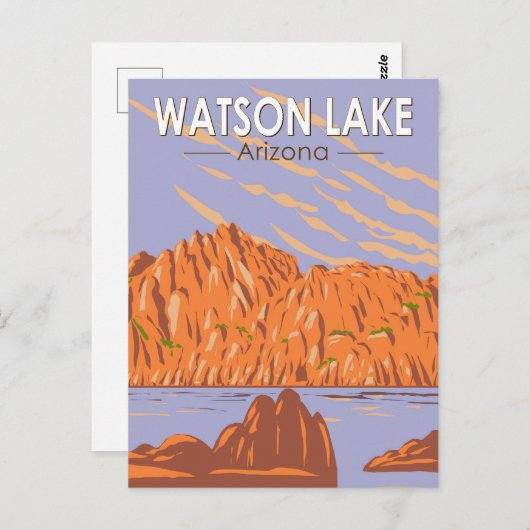 Activiteiten in de omgeving van Watson Lake Arizon Briefkaart (Voorkant / Achterkant)