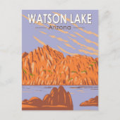 Activiteiten in de omgeving van Watson Lake Arizon Briefkaart (Voorkant)