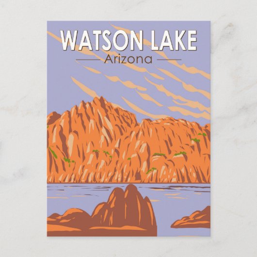 Activiteiten in de omgeving van Watson Lake Arizon Briefkaart (Voorkant)