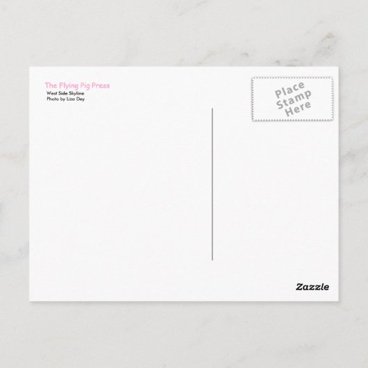 Activiteiten in de omgeving van West Side Skyline  Briefkaart (Achterkant)