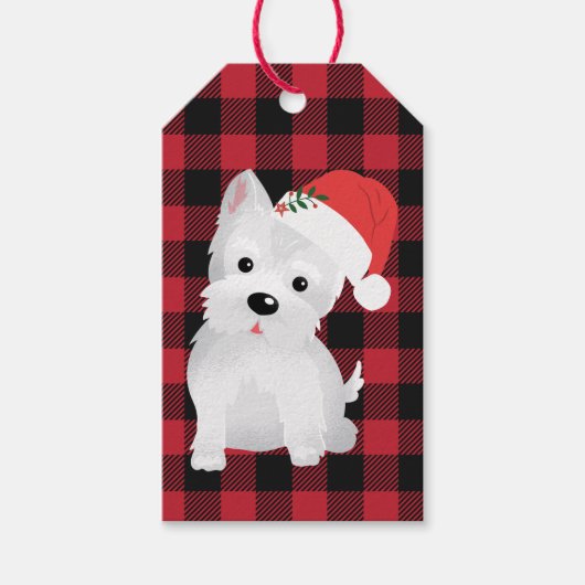 Activiteiten in de omgeving van Westie Santa Hat B Cadeaulabel (Voorkant)
