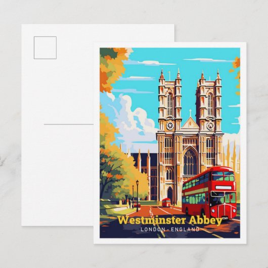 Activiteiten in de omgeving van Westminster Abbey Briefkaart (Voorkant / Achterkant)