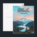 Activiteiten in de omgeving van Whistler Canada Br Briefkaart<br><div class="desc">De besneeuwde bergtoppen van de wereldberoemde skibestemming Whistler, British Columbia, zijn het hoogtepunt van deze stijlillustratie. Whistler, gelegen in British Columbia, Canada, werd oorspronkelijk gevestigd in de vroege jaren 1900 en werd een badplaats in de jaren 1960, evoluerend tot een van 's werelds belangrijkste bergbestemmingen. Het is vooral bekend om...</div>