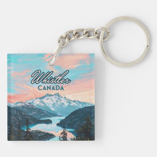 Activiteiten in de omgeving van Whistler Canada Br Sleutelhanger (Achterkant)