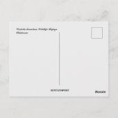 Activiteiten in de omgeving van Wichita Mountains  Briefkaart (Achterkant)