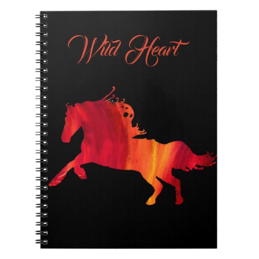 Activiteiten in de omgeving van Wild Heart Red Hor Notitieboek (Voorkant)