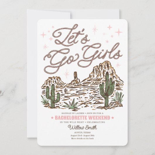 Activiteiten in de omgeving van Wild West Bachelor Kaart (Voorkant)