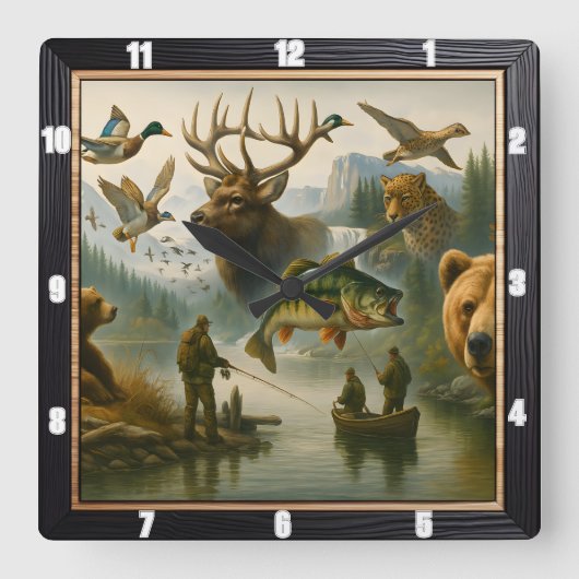 Activiteiten in de omgeving van Wildlife Scene Gra Vierkante Klok (Voorkant)