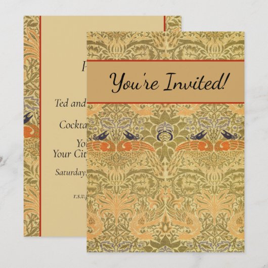 Activiteiten in de omgeving van William Morris Pea Kaart (Voorkant / Achterkant)