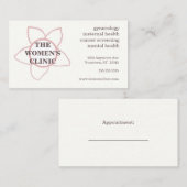 Activiteiten in de omgeving van Women's Health Cli Visitekaartje (Voorkant / Achterkant)