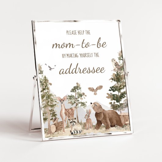 Activiteiten in de omgeving van Woodland Animals E Poster