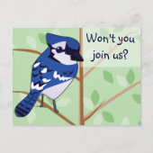 Activiteiten in de omgeving van Woodland Blue Jay  Uitnodiging Briefkaart (Voorkant)