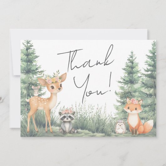 Activiteiten in de omgeving van Woodland Forest An Bedankkaart (Voorkant)