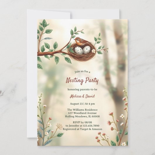 Activiteiten in de omgeving van Woodland Nesting P Kaart (Voorkant)