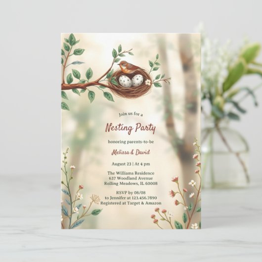 Activiteiten in de omgeving van Woodland Nesting P Kaart (Staand voorkant)