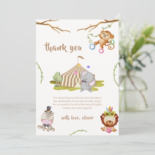 Activiteiten in de omgeving van Woodland Safari An Bedankkaart (Staand voorkant)