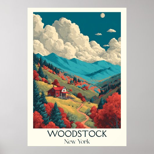 Activiteiten in de omgeving van Woodstock New York Poster (Voorkant)