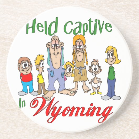 Activiteiten in de omgeving van Wyoming Funny Trai Zandsteen Onderzetter (Voorkant)