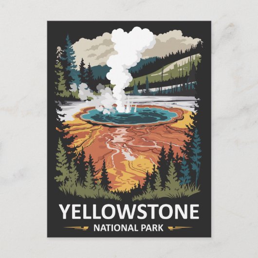 Activiteiten in de omgeving van Yellowstone Nation Briefkaart (Voorkant)