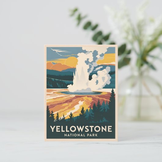 Activiteiten in de omgeving van Yellowstone Nation Briefkaart (Staand voorkant)