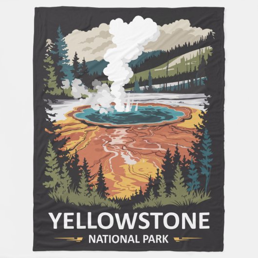 Activiteiten in de omgeving van Yellowstone Nation Fleece Deken (Voorkant)