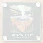 Activiteiten in de omgeving van Yellowstone Nation Glazen Onderzetter (Achterkant)