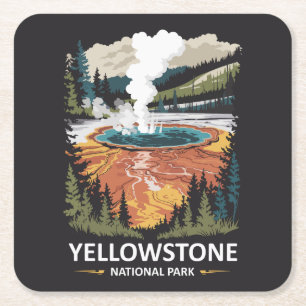 Activiteiten in de omgeving van Yellowstone Nation Kartonnen Onderzetters