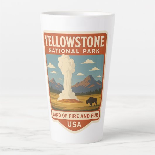 Activiteiten in de omgeving van Yellowstone Nation Latte Mok (Voorkant)