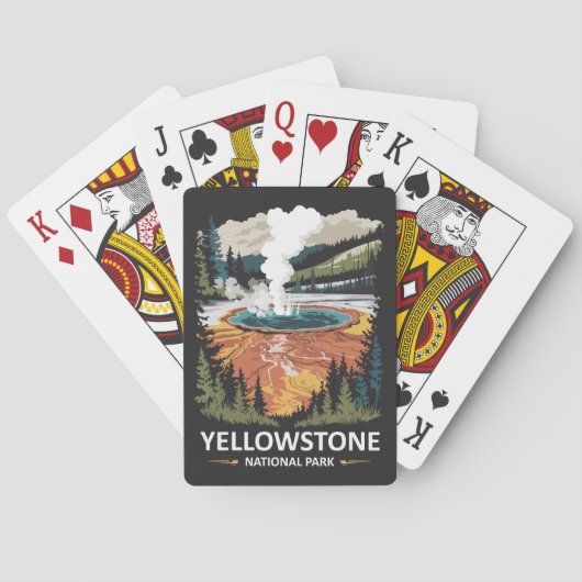 Activiteiten in de omgeving van Yellowstone Nation Pokerkaarten (Achterkant)